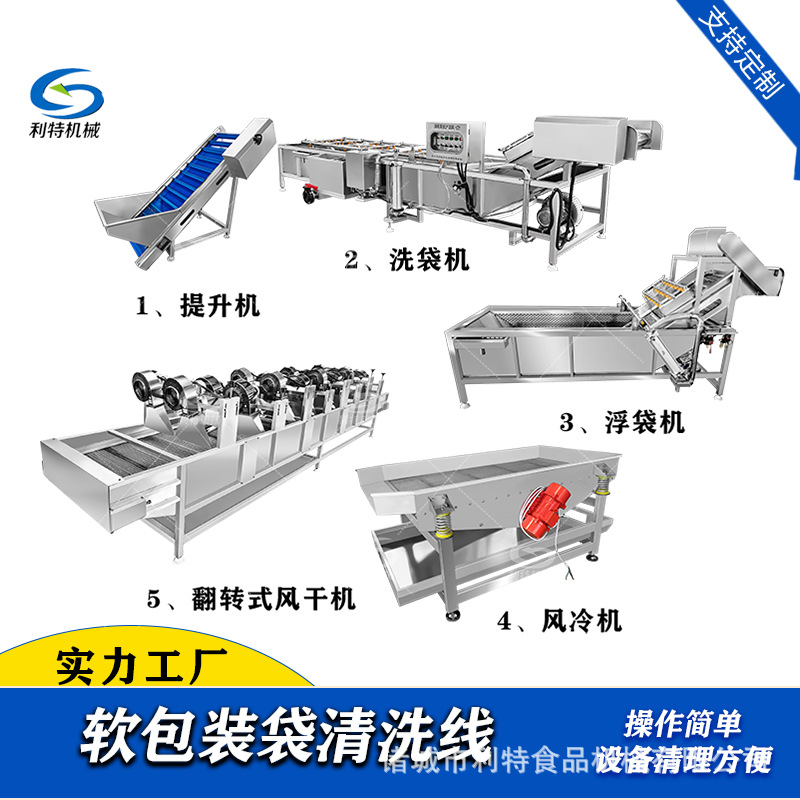 軟包裝袋清（qīng）洗風幹流水（shuǐ）線